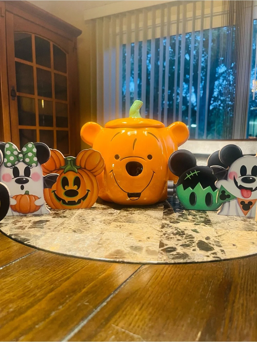 Halloween Winnie the Pooh Pumpkin Candy Jar - Orange